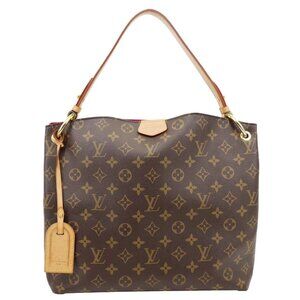 Louis Vuitton  Graceful PM Monogram Canvas Hobo Shoulder Bag Brown